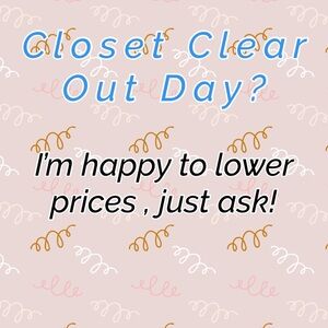 Closet Clear Out Day Offer